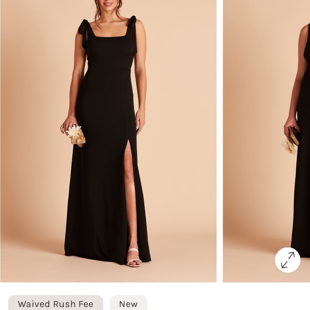 Birdy Grey Black Maxi Dress with Slit size medium bridesmaid